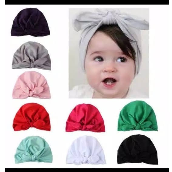 Khăn Turban Cài Tóc Xinh Xắn Cho Bé 0-3 Tuổi