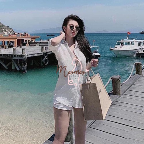 Áo sơ mi nữ trắng dài tay - áo sơmi nữ trắng trơn dáng basic hàng chuẩn VNXK xịn Full 3 size | BigBuy360 - bigbuy360.vn