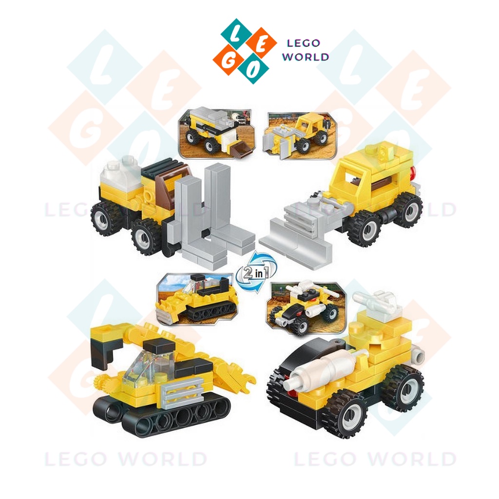 Đồ chơi lắp ráp 12 trong 1 cho bé Robot công trường 23007 - shop Lego World