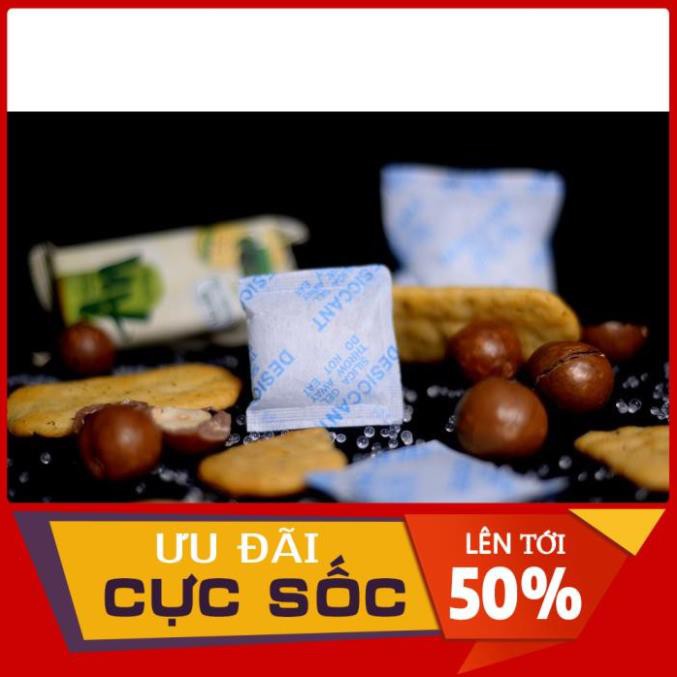 [MUA NHANH KẺO HẾT] Đóng gói 1kg (2000 gói) gói hút ẩm, hạt hút ẩm chống ẩm khử mùi silica gel loại 0,5g