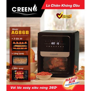 Nồi chiên không dầu Creen- AG86B - 1700W - Công suất lớn, to hơn, chín nhanh hơn mẫu mới 2022