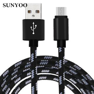 Dây Cáp Sạc Dữ Liệu Usb Bọc Vải Dù Dài 2m Cho Samsung Sony Huawei Lg Htc