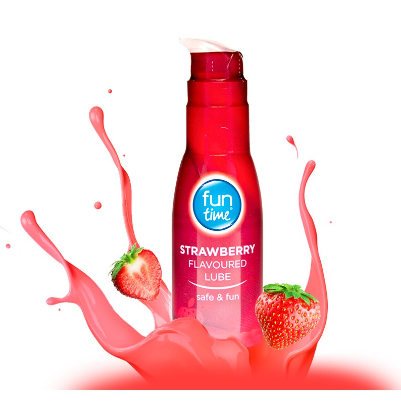 Hàng UK - Gel bôi trơn Hương Dâu Ngọt Dịu Nhẹ Funtime Strawberry Flavoured Lube 75ml GEL019