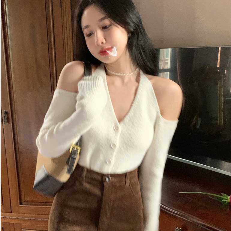 Áo Len Chui Đầu Tay Dài Có Gân Trơn Mượt