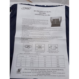 ĐAI THẮT LƯNG CAO CẤP OLUMBA ORBE HỖ TRỢ CỘT SỐNG