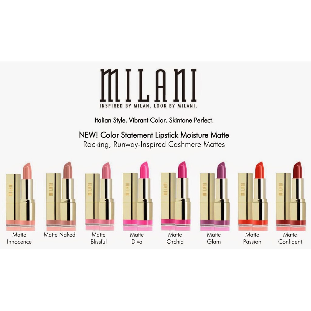 Son lì Milani mầu hồng cánh sen Matte Diva 63- Made in USA