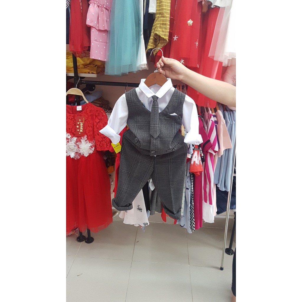 Set vest bé trai