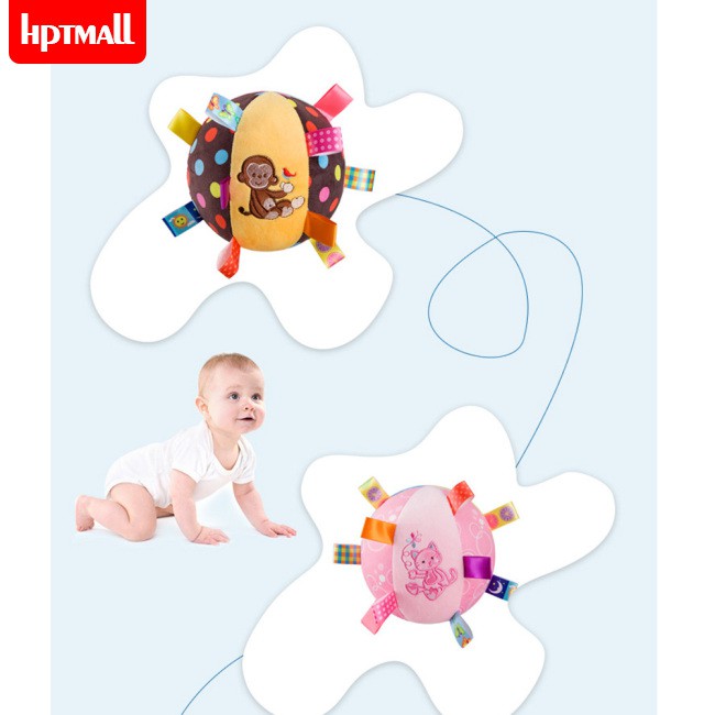 [HPT] Baby Ball Plush Ball Toy Super soft comfort ball Easy to Grasp Bumps Help Develop Motor Skills