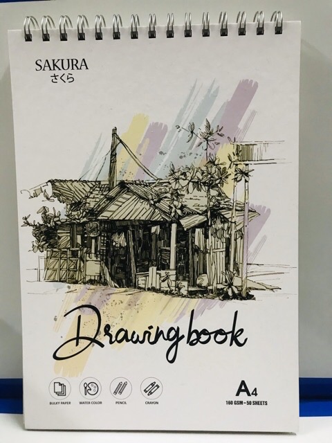 Sổ vẽ màu nước Sakura a5, sketchbook a5 loại đẹp