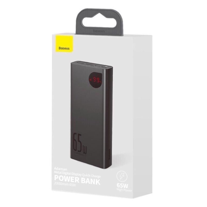 Ship hoả tốc - Pin sạc dự phòng 65w 20.000mah BASEUS sạc nhanh ,chính hãng sạc dự phòng cho laptop-marbook
