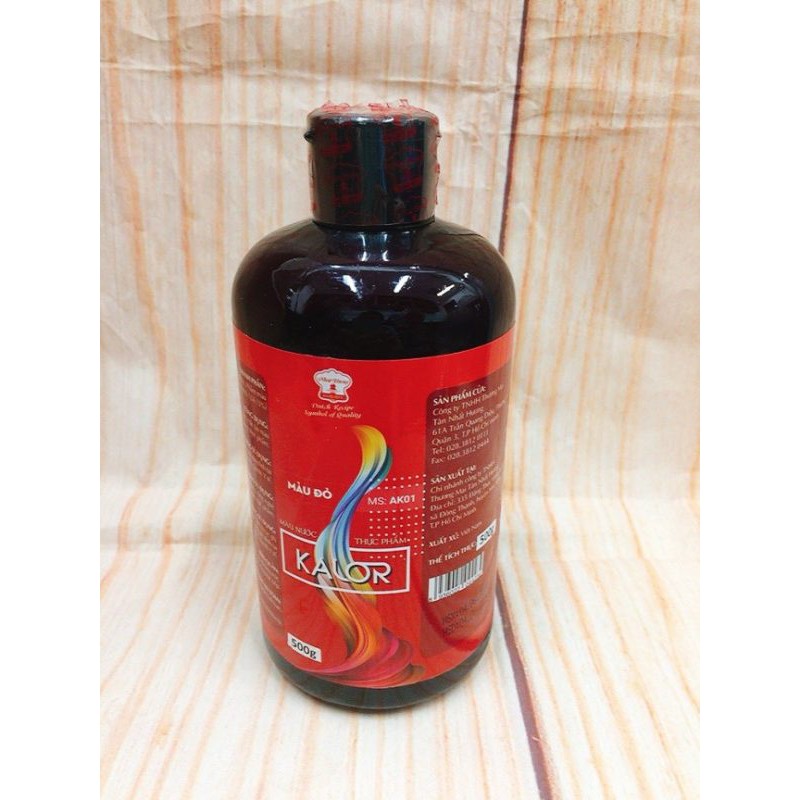 Màu Nước Thực Phẩm Màu Đỏ Kalor 500gr
