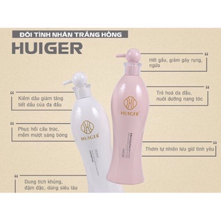 gội xả hoàn hình Huiger 800ml_ tạo ẩm giảm gẫy rụng hàn gắn liên kết cấu trúc sợi tóc, mùi hương tự nhiên