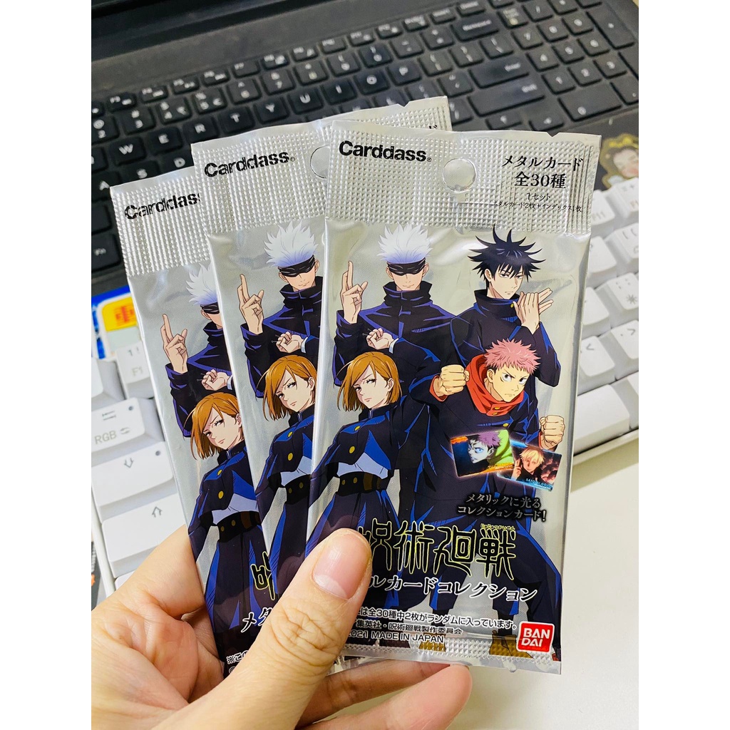 Jujutsu Kaisen Metal card ver1 ver2 thẻ nhân phẩm thẻ card bo góc