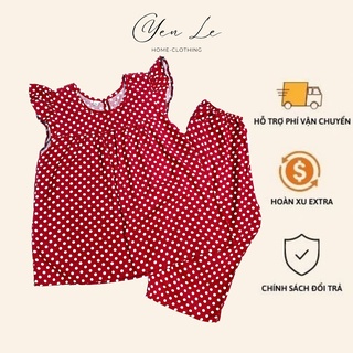 Đồ bộ áo cánh tiên quần lửng tôn/lanh mặc nhà