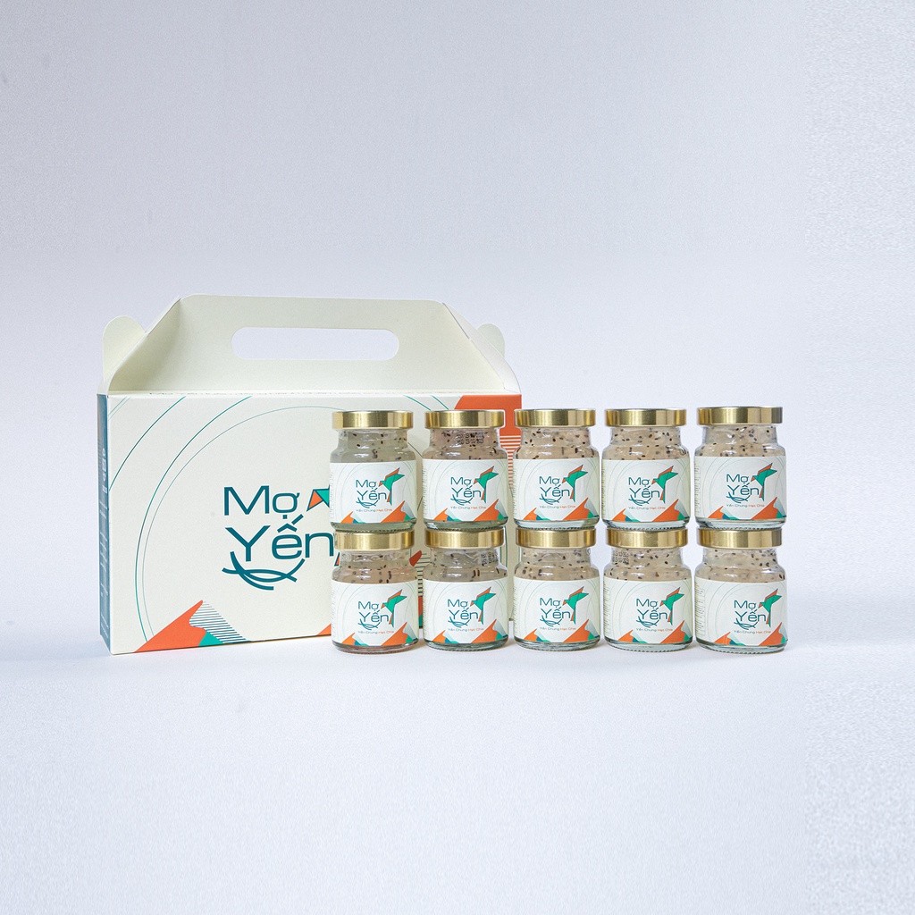 Combo 10 hũ Yến Chưng Hạt Chia MỢ YẾN, giúp giảm cân, chống oxy hóa 25% Yến thật | BigBuy360 - bigbuy360.vn