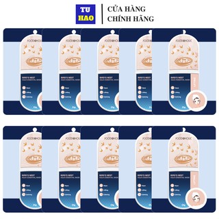 Combo 10 Mặt nạ dưỡng ẩm tăng độ đàn hồi săn chắc da FOODAHOLIC BIRD NEST AQUA ESSENTIAL MASK 23 gram/ mask