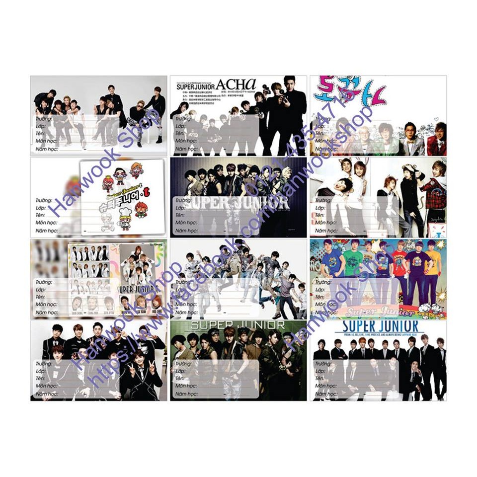 Nhãn Vở In Hình Kpop