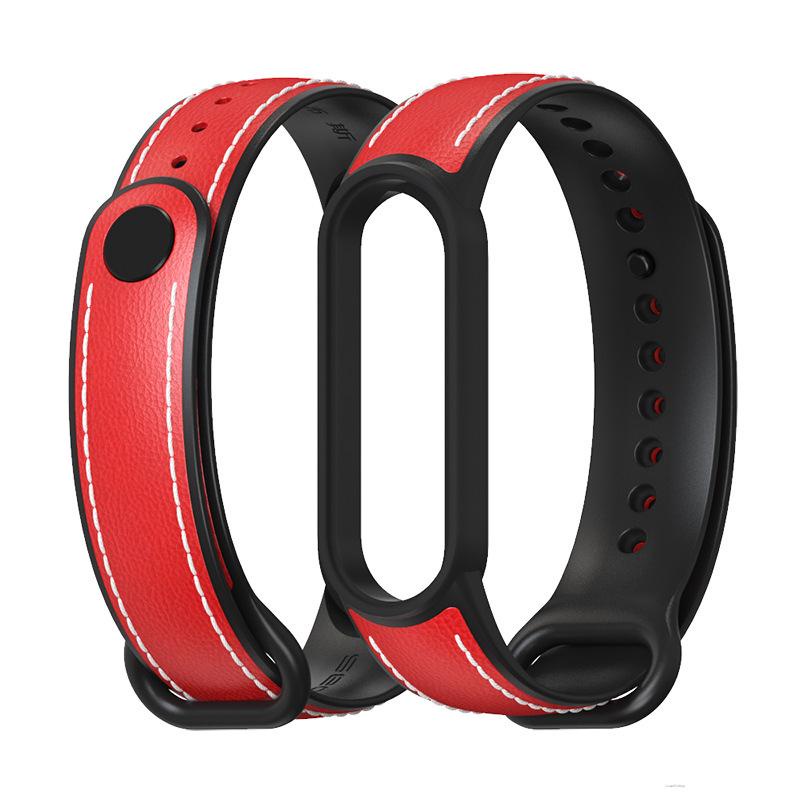 Hàng mới về Dây đeo bằng da thật cho Mi Band 6/5