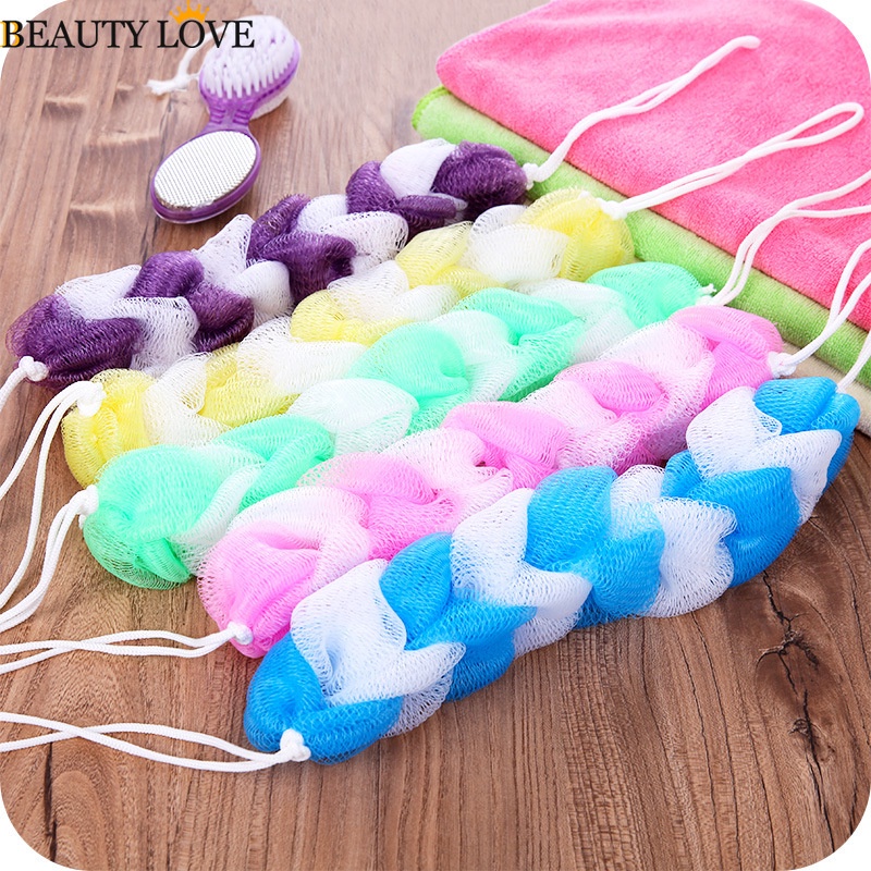 Bông Tắm Bằng Xơ Mướp Màu Sắc Ngẫu Nhiên / Lưới Xơ Mướp / Lưới Chà Lưng / Bàn Chải Chà Lưng Tiện Dụng