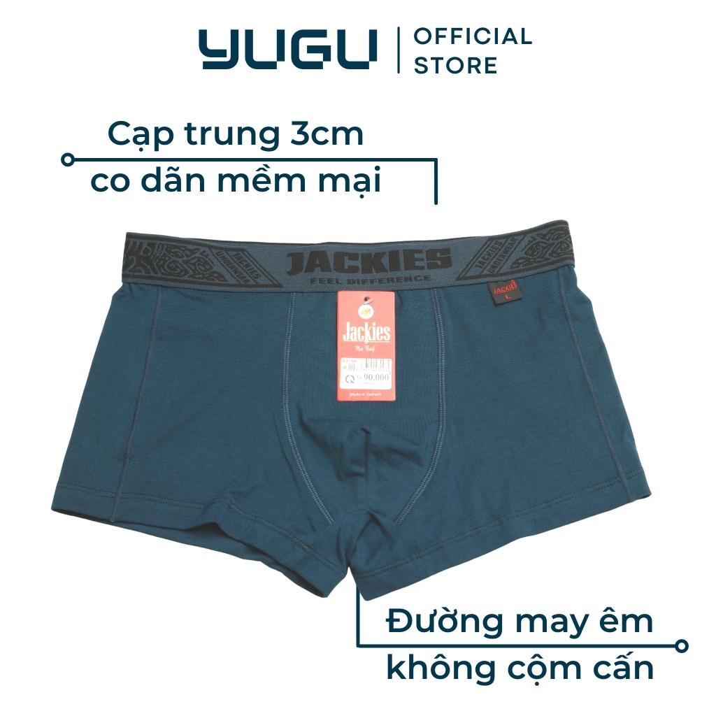 Quần lót nam boxer cotton lụa cao cấp JACKIES M03 -YUGU- 1 chiếc quần sịp đùi nam vải mỏng mềm mịn thoáng, che tên