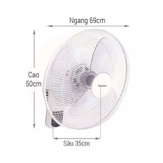 QUẠT TREO PANASONIC F-409M ( CÓ REMOTE - XANH & TRẮNG NGÀ )
