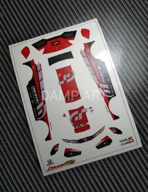 HOT WHEELS Bán CHẠY Decal dán tường hình HONDA CIVIC TURBO GRANTURISMO