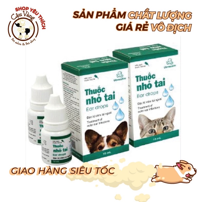 Dung Dịch Nhỏ Tai Chữa Viêm Tai Cho Thú Cưng