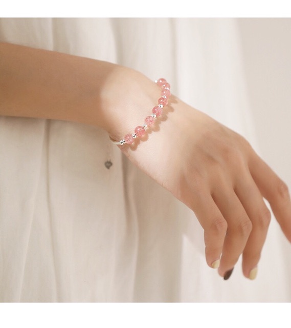 Vòng tay bạc mix đá