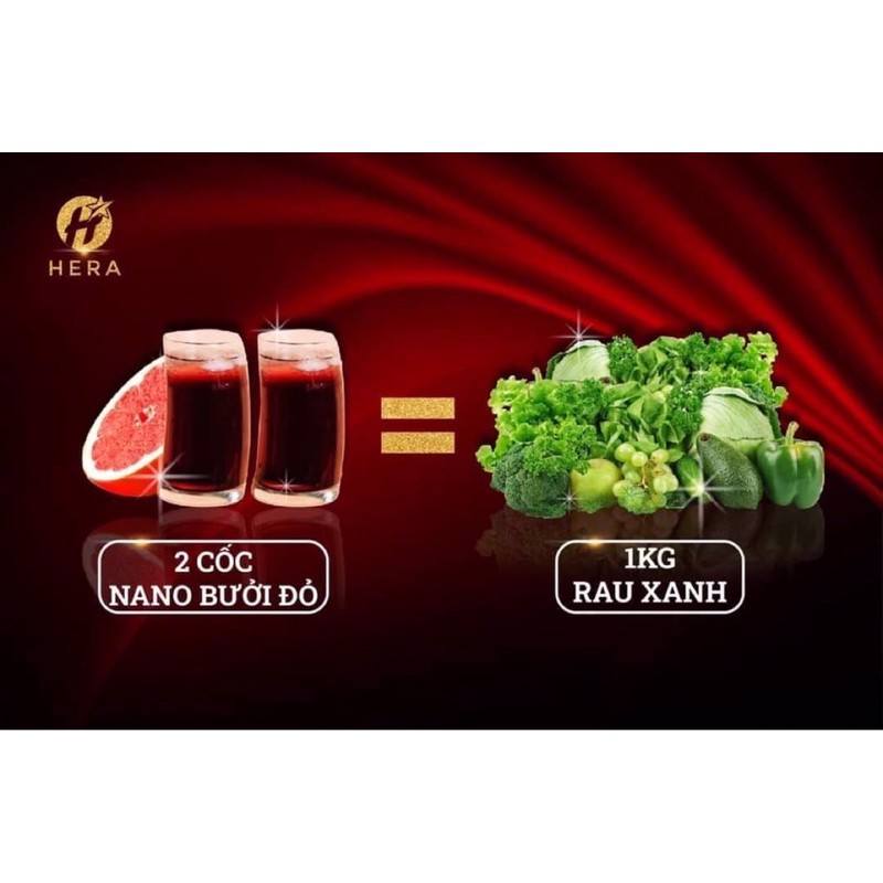 NƯỚC ÉP BƯỞI ĐỎ NANO CHUẨN CÔNG TY HERA ĐẸP DA GIỮ DÁNG
