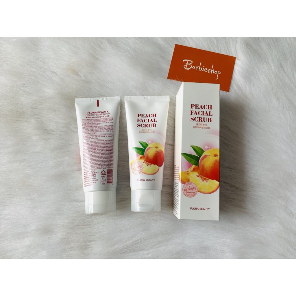 TẨY DA CHẾT TRÁI ĐÀO FLORA BEAUTY PEACH FACIAL SCRUB