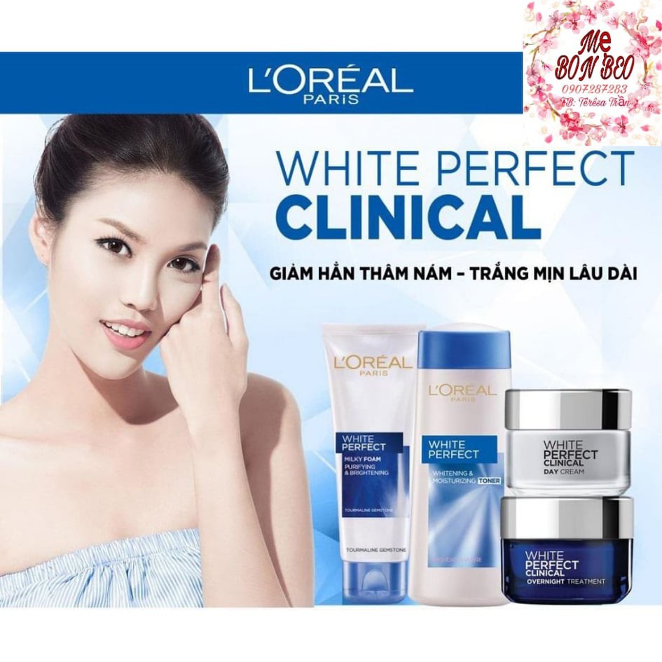 Nước hoa hồng Loreal white perfect sáng da ,mờ vết thâm 200ml