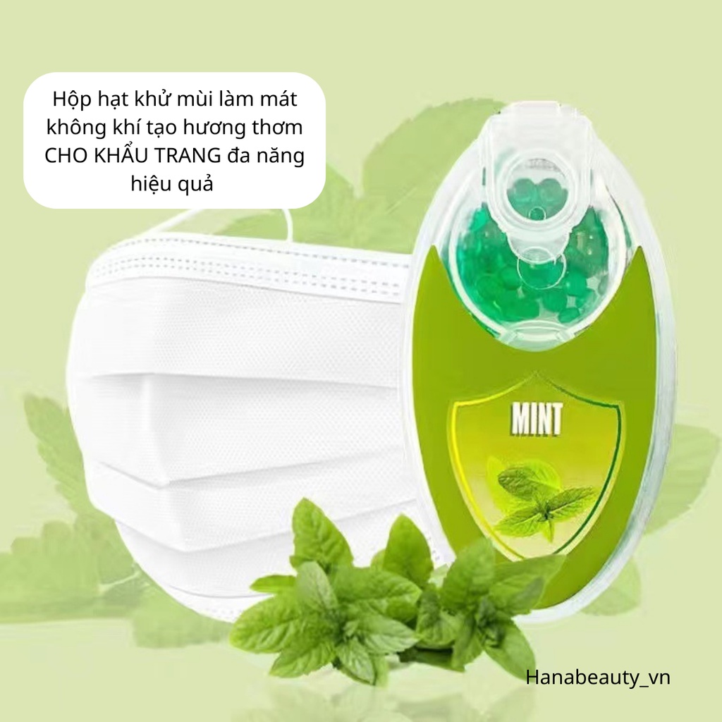 Hộp hạt khử mùi làm mát không khí tạo hương đa năng hiệu quả chuyên dụng khi đeo khẩu trang