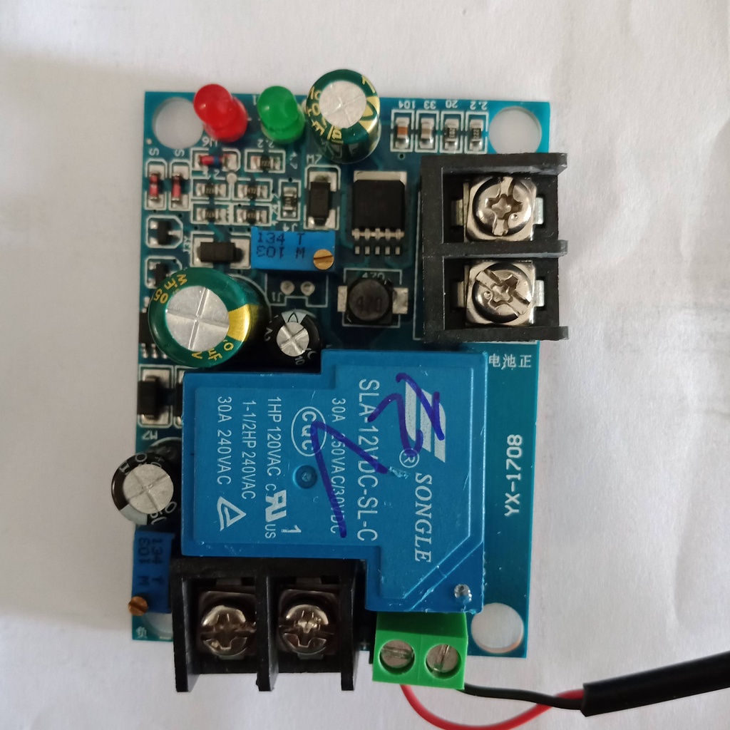 YX1708 - Mạch kiểm soát và điều khiển tự động sạc bình ắc quy 12VDC 30A
