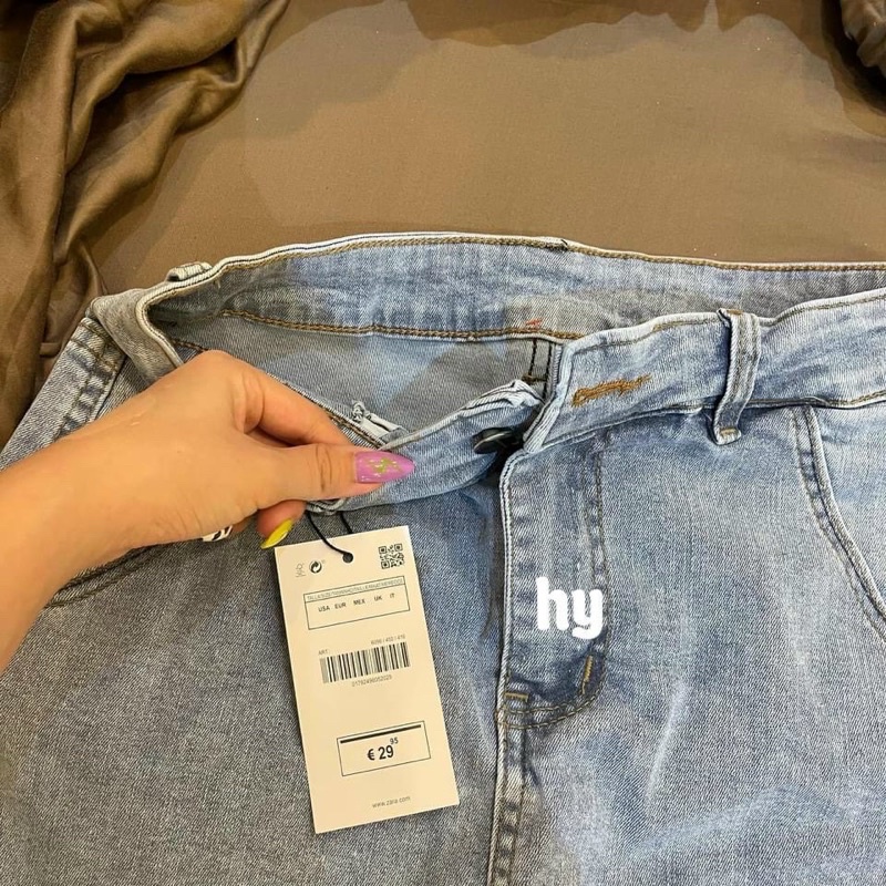 BÁN SỈ QUẦN VÁY JEAN CHỮ A MÀU XANH CHO NỮ
