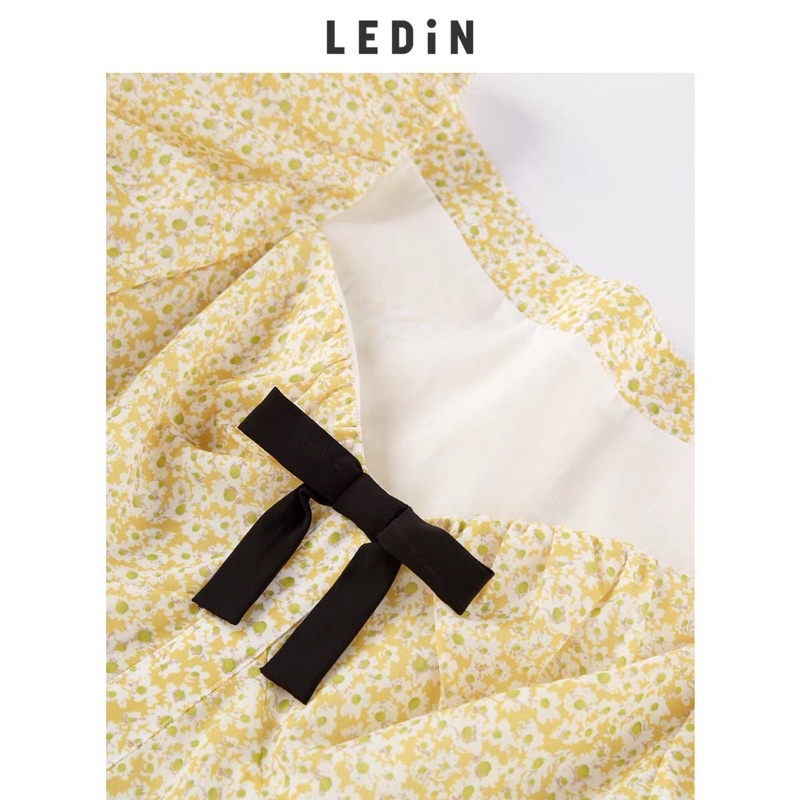 Đầm hoa vàng Ledin