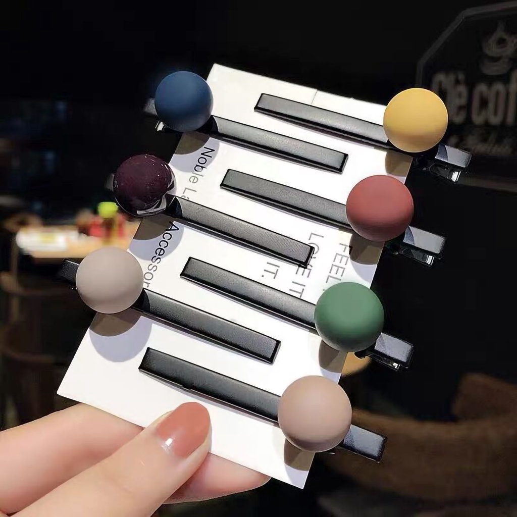 Kẹp tóc Frosted Màu sắc rực rỡ Ins Style Dễ thương cho Quà tặng trang trí bằng vải