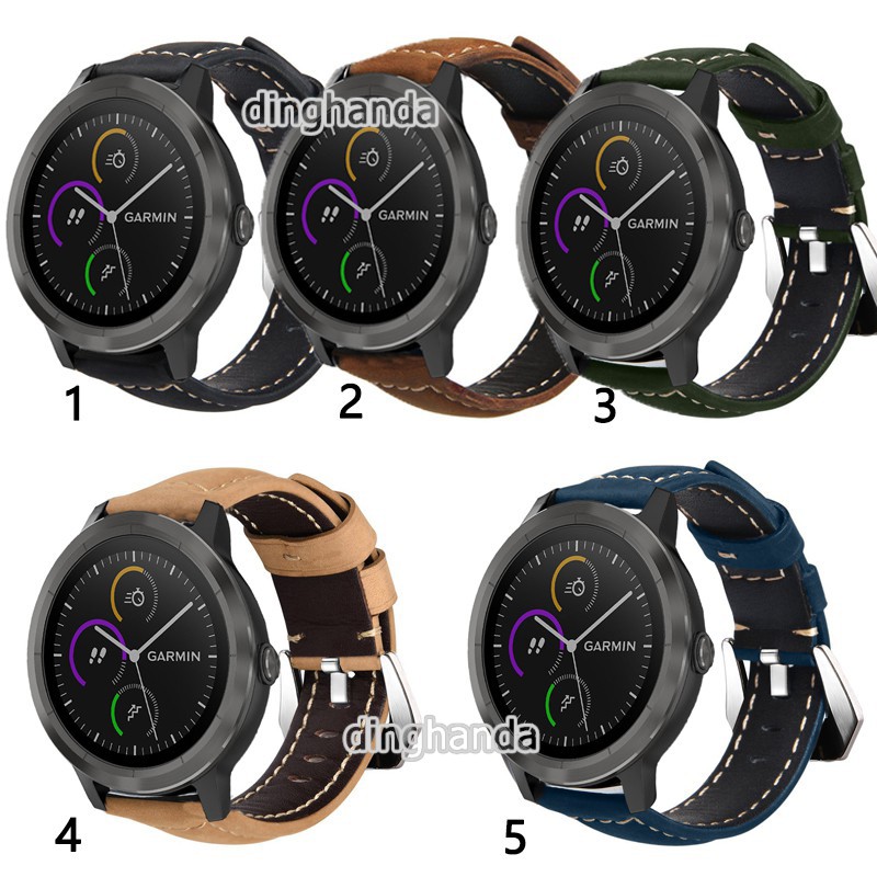 Dây đeo bằng da ngựa cho đồng hồ thông minh Garmin Vivoactive 3