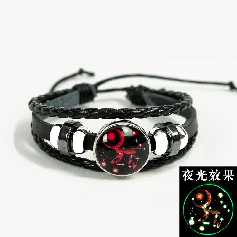 Vòng Tay KWTON Phát Sáng Họa Tiết 12 Cung Hoàng Đạo Cho Cặp Đôi