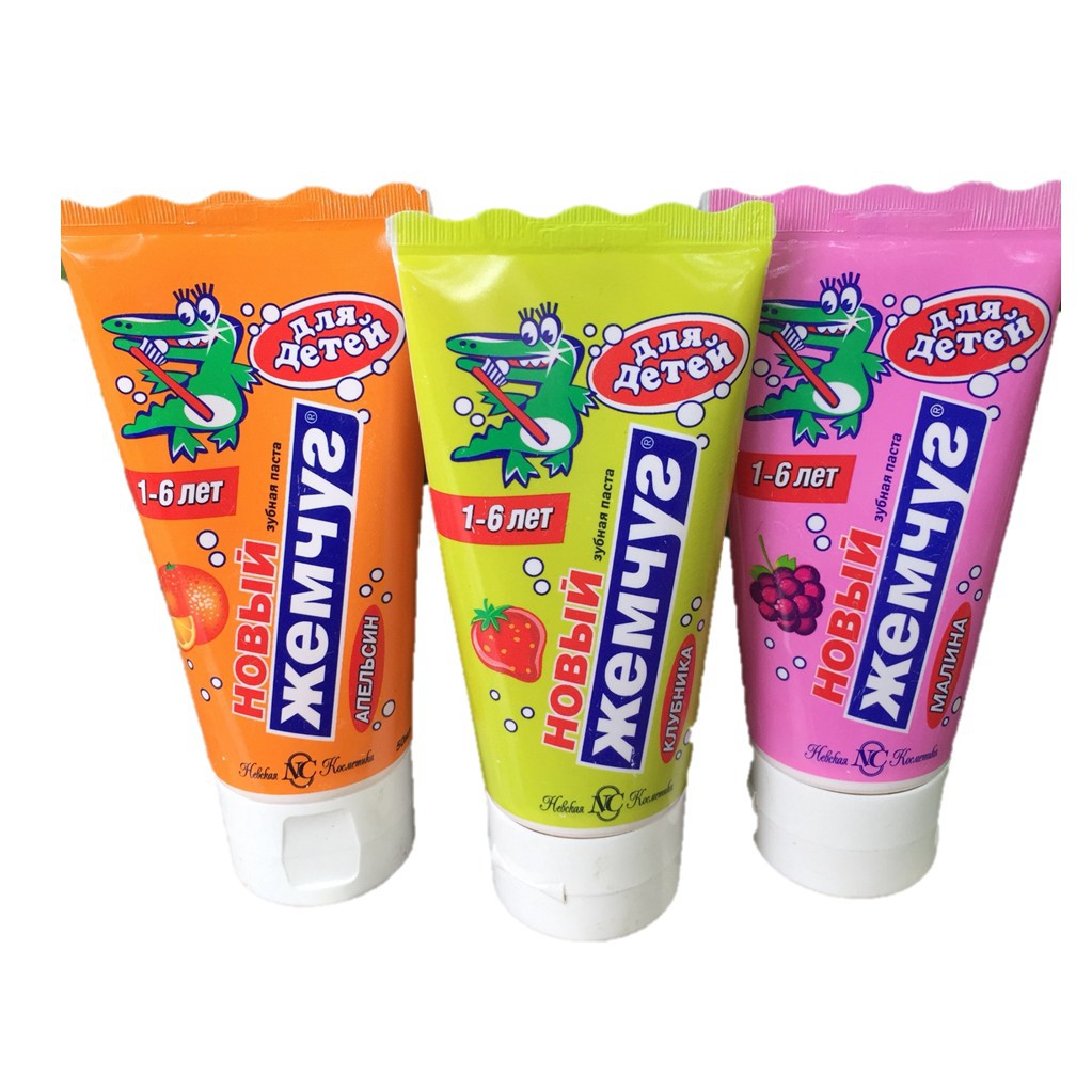 Kem Đánh Răng Nuốt Được Cho Bé Hương Trái Cây Nevcos Tooth Paste 63 ML Nga ( CHO BÉ TỪ 1 TUỔI