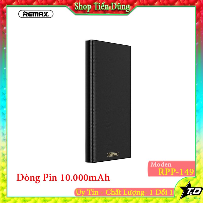 PIN SẠC DỰ PHÒNG 10000mAh REMAX RPP-149 lõi Li-Polymer có 2 cổng usb