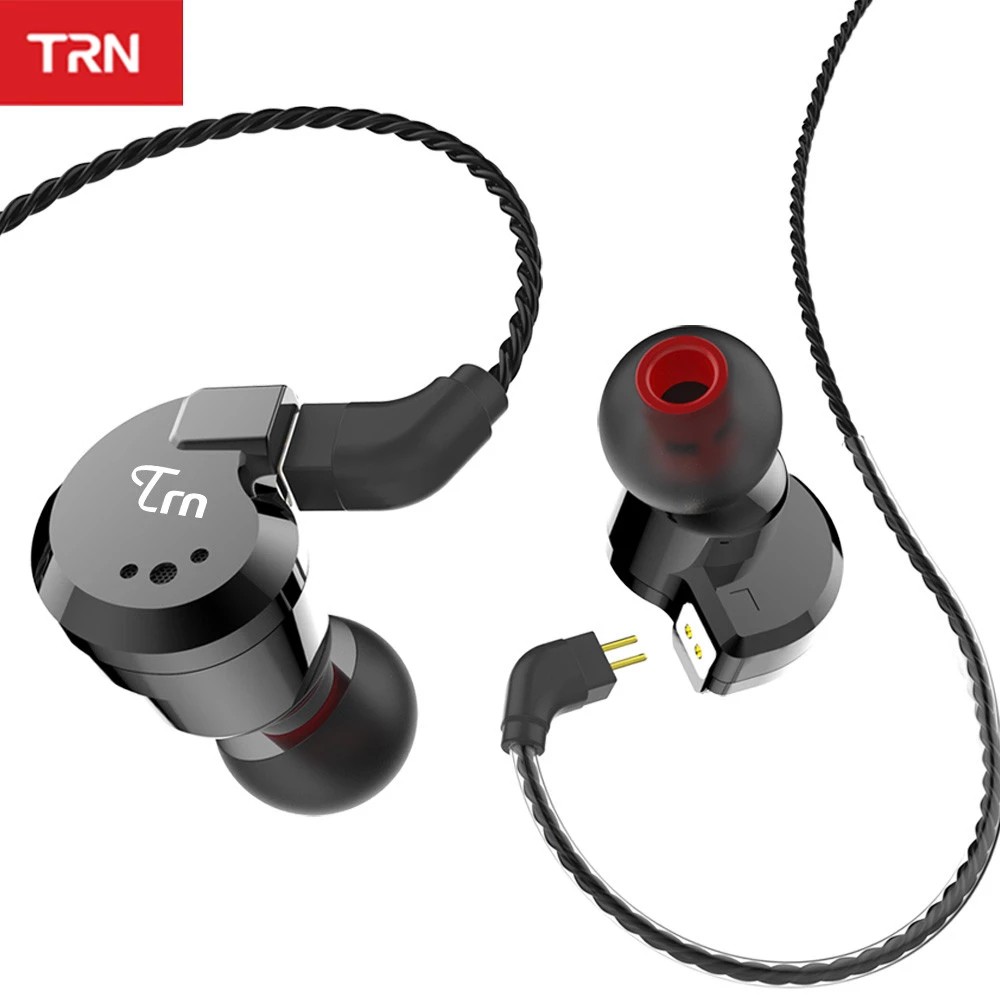 Tai nghe nhét tai KZ TRN V80 2BA + 2DD AS10/ T2/ V30 kim loại hybrid phong cách thể thao thời trang