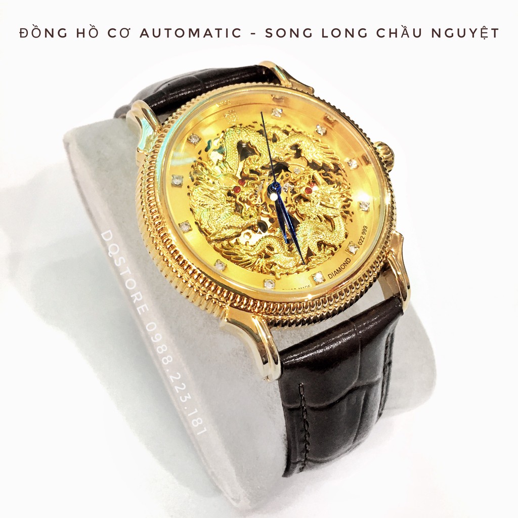 Đồng hồ cơ nam OGVAL, song long chầu nguyệt, mang may mắn tiền tài đến người sở hữu, dây da cao cấp, chống nước tốt | BigBuy360 - bigbuy360.vn