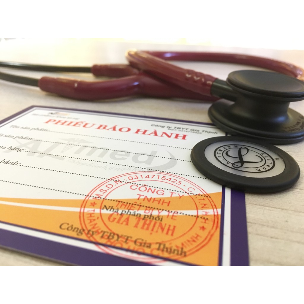 Ống nghe Littmann® Classic III ™ màu Black-Finish Burgundy 5868 (Limited)