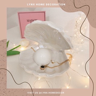 Đèn trang trí đèn ngủ hình vỏ sò chất liệu gốm sang trọng Lynx Home