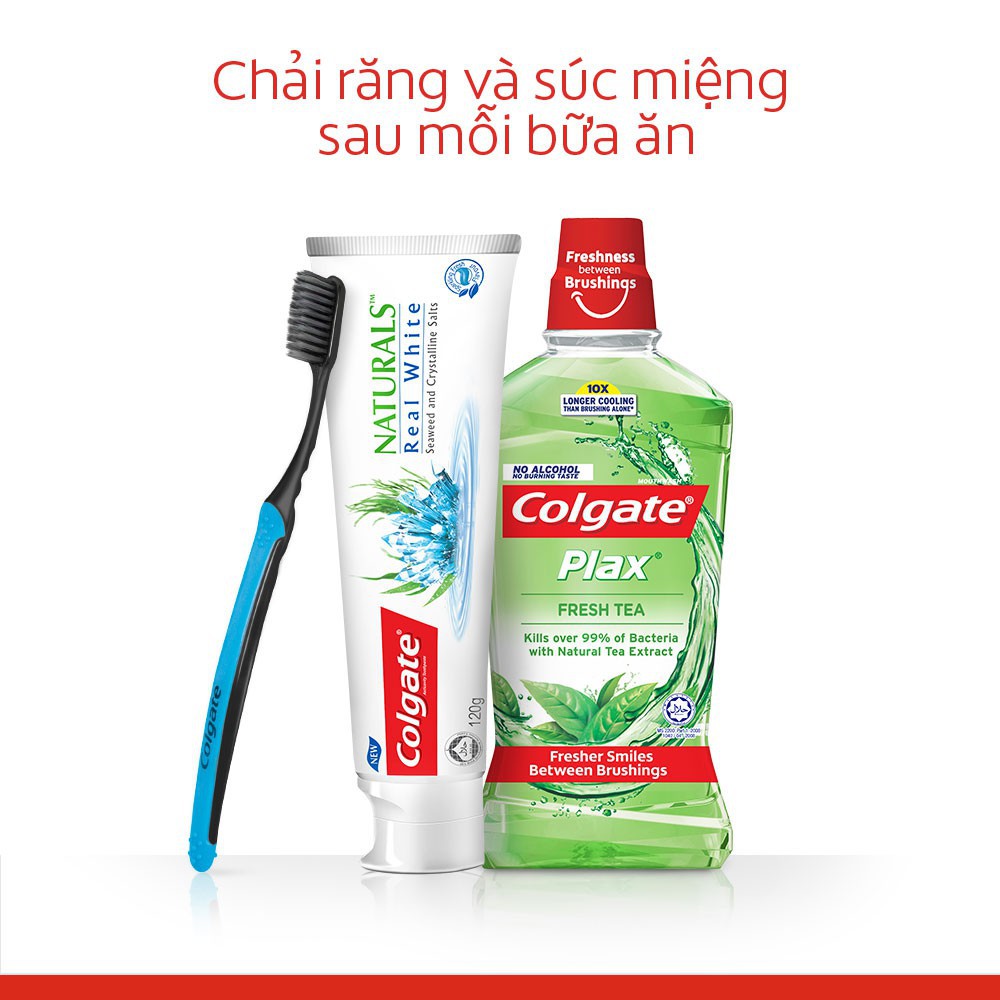 Bộ 2 chai Nước súc miệng Colgate kháng 99% vi khuẩn Plax trà xanh 750ml/chai