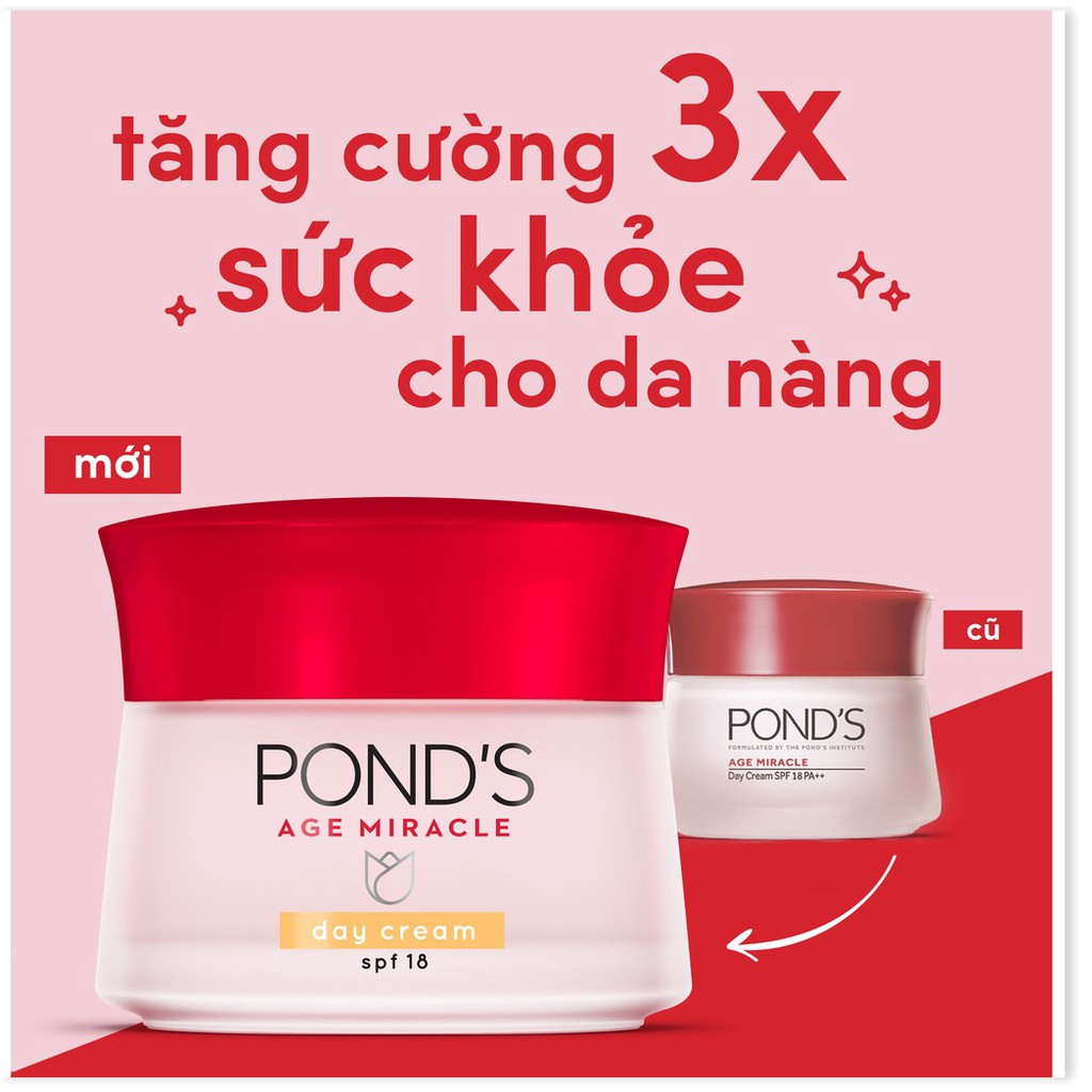 [Mã chiết khấu giảm giá sỉ mỹ phẩm chính hãng] Kem chống lão hóa cao cấp Pond's Age Miracle ban ngày 50g