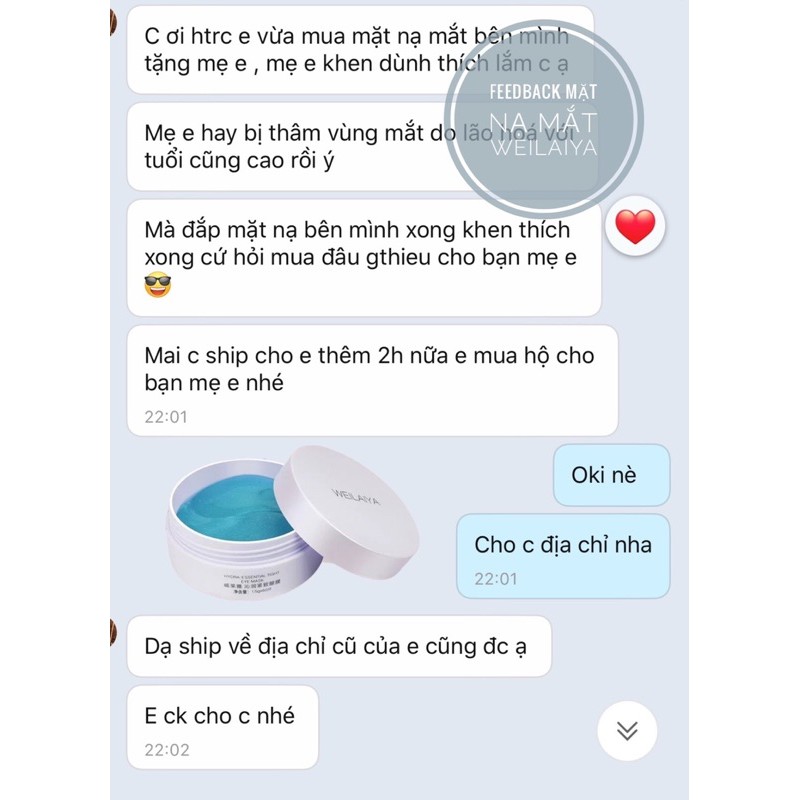 Mặt nạ mắt Weilaiay giúp thư giãn mắt, trị quầng thâm và xoá nhăn | BigBuy360 - bigbuy360.vn