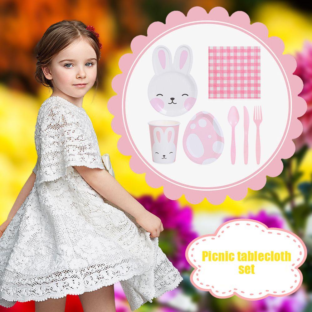 Set 8 Băng Rôn Hình Thỏ Thân Thiện Với Môi Trường Trang Trí Tiệc Phục Sinh