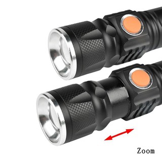 Đèn Pin LED Mini Zoom Cổng Sạc USB