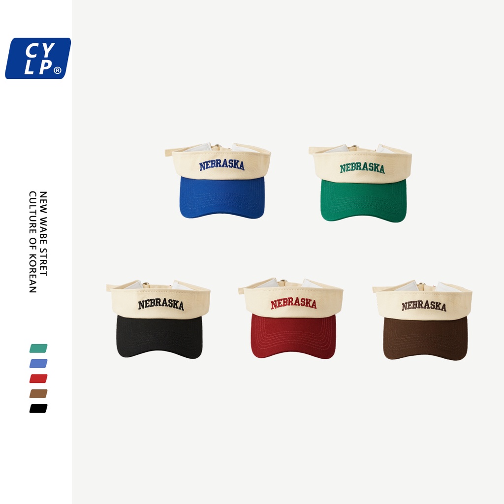 Nón Lưỡi Trai Hở Chóp Thêu Chữ Phong Cách Đường Phố Hàn Quốc Thời Trang Mùa Hè Dành Cho Nữ